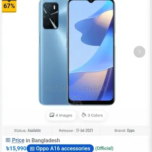 Oppo A16 64 GB Blue