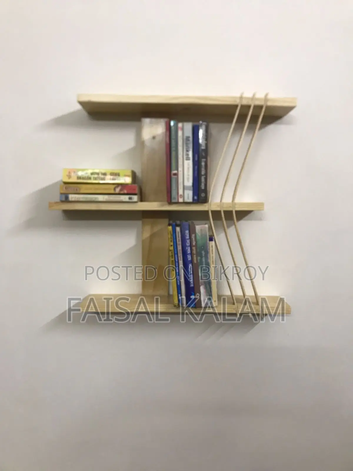 Elegant Wooden Floating Bookshelf
