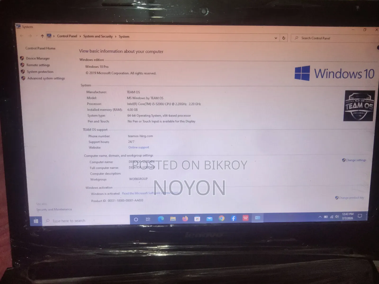Laptop Lenovo G40 4GB Intel Core i5 HDD 128GB