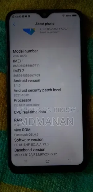 Vivo Y81 32 GB Blue