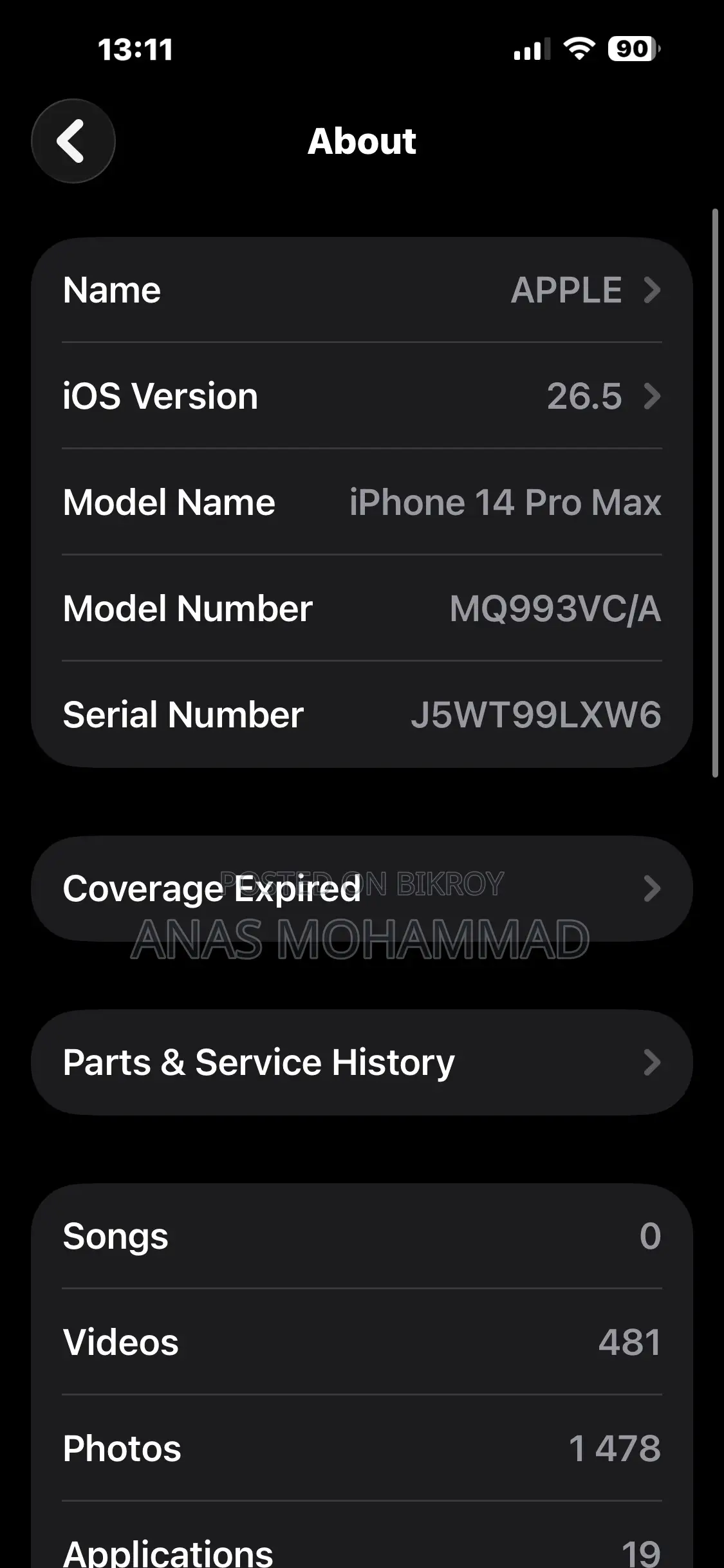 Apple iPhone 14 Pro Max 128 GB Purple