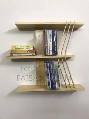 Elegant Wooden Floating Bookshelf
