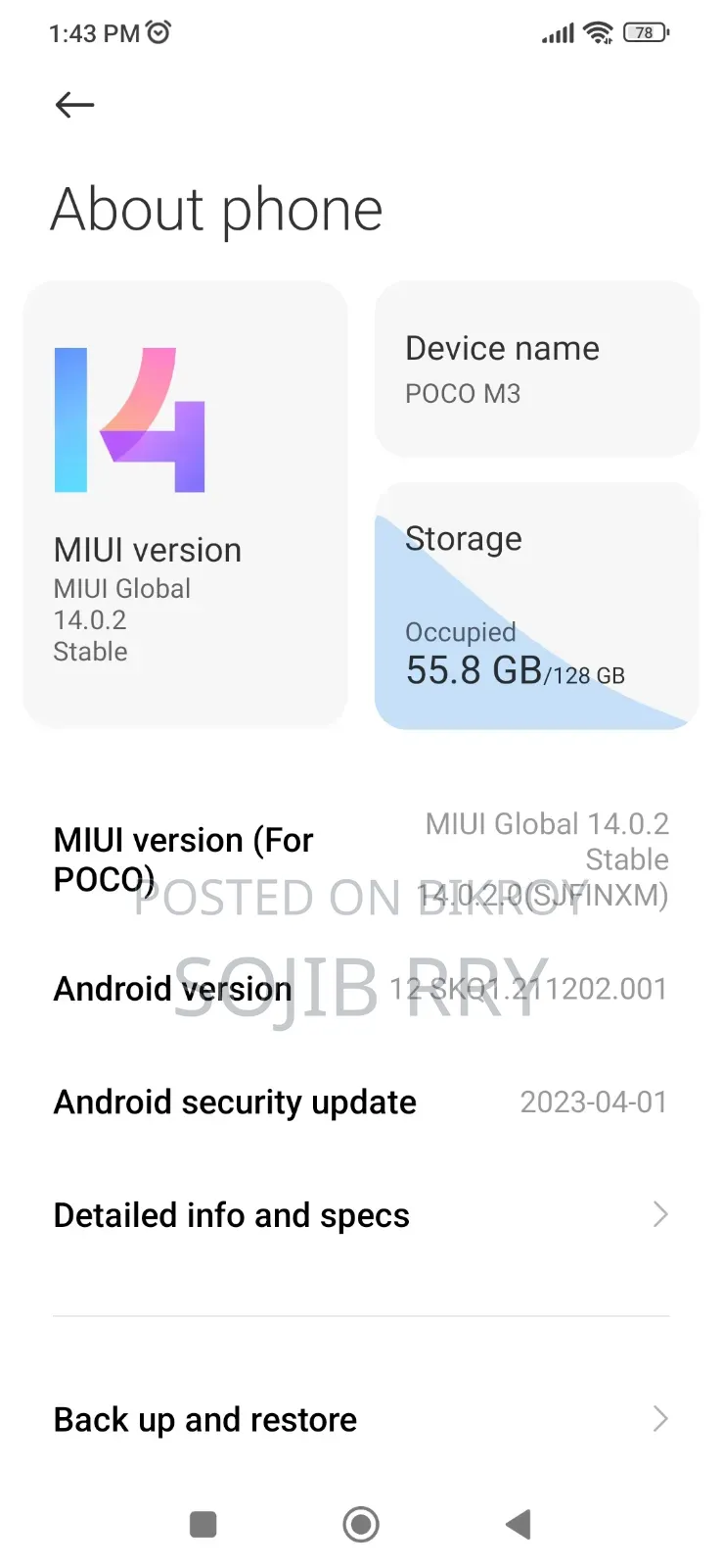 Xiaomi Poco C3 64 GB Black