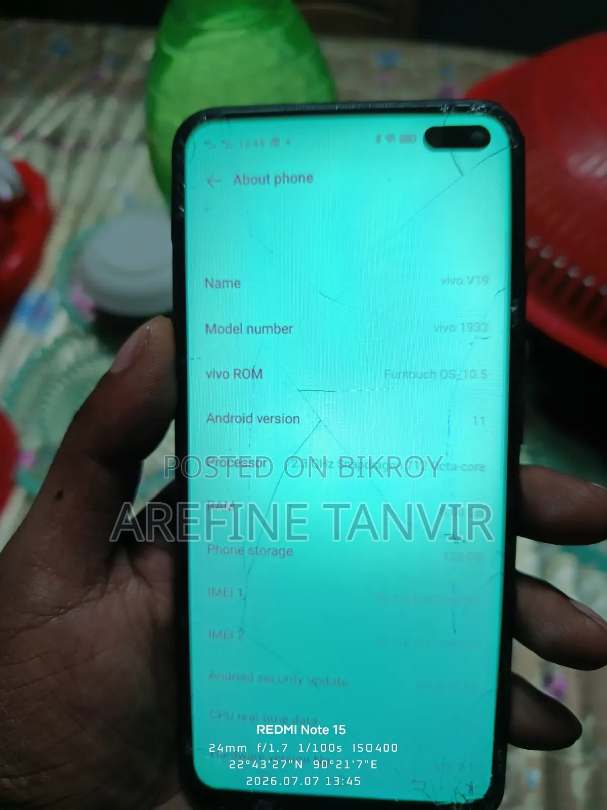 Vivo V19 128 GB Blue