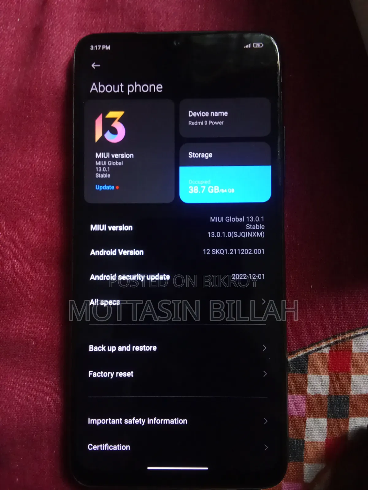 Xiaomi Redmi 9 Power 128 GB Black