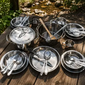 Steel Dinner Set