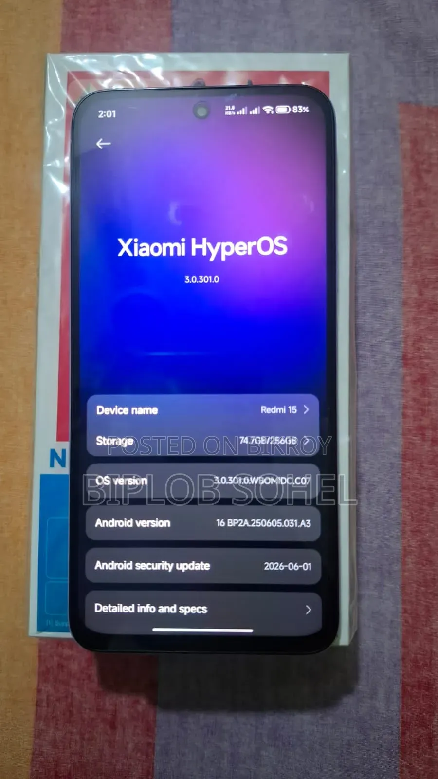 Xiaomi Redmi 15 256 GB Purple
