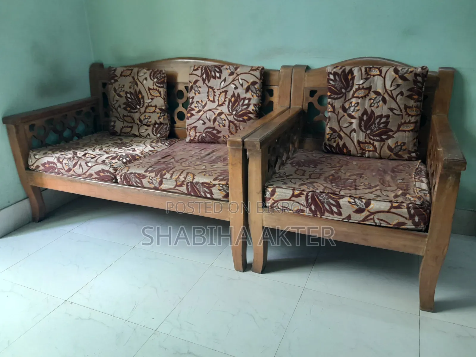 Teak Wood Sofa Set