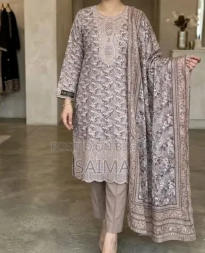 Premium Star Georgette Embroidered Unstitched (Three Piece)