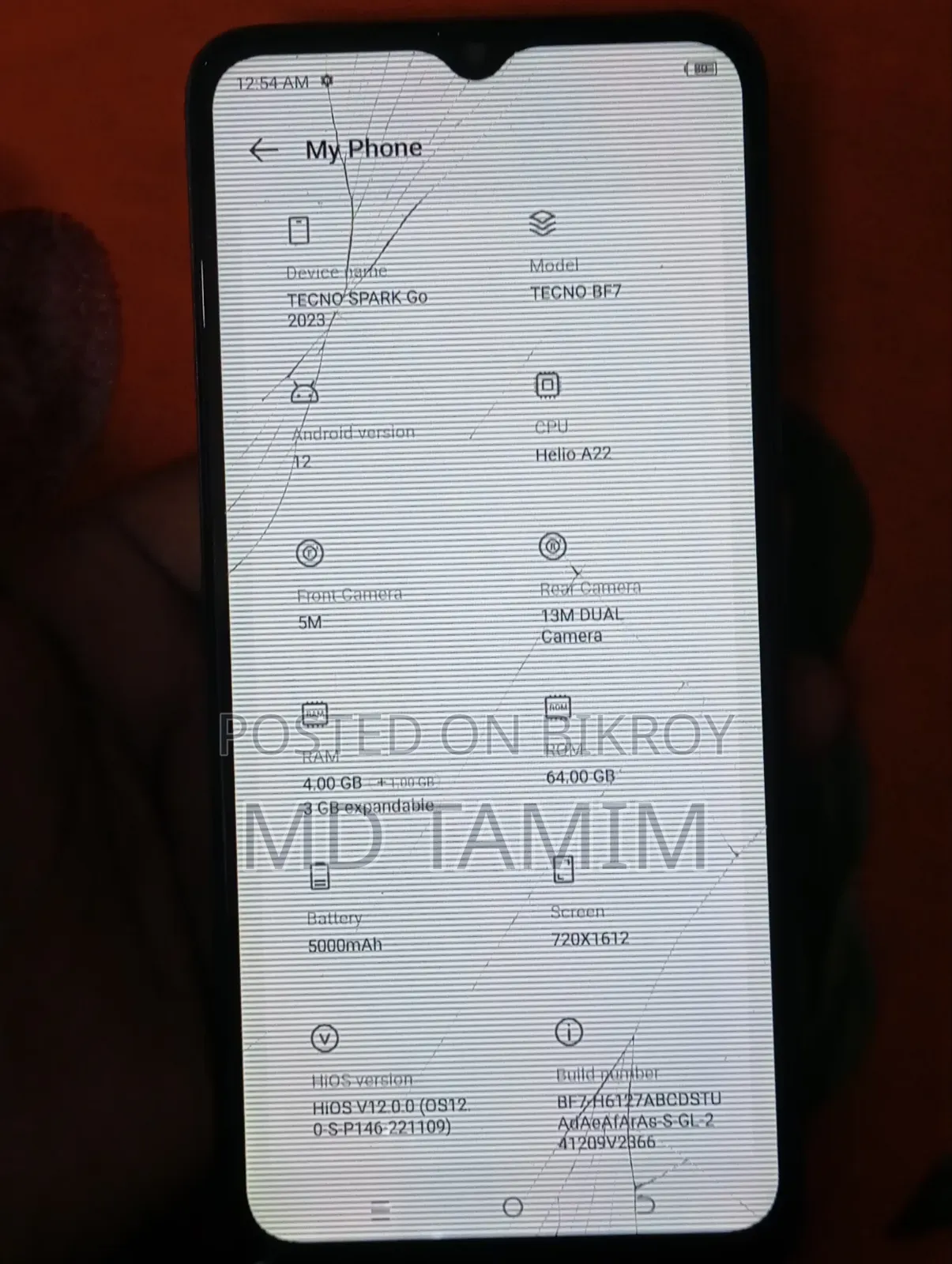 Tecno 4 GB Black