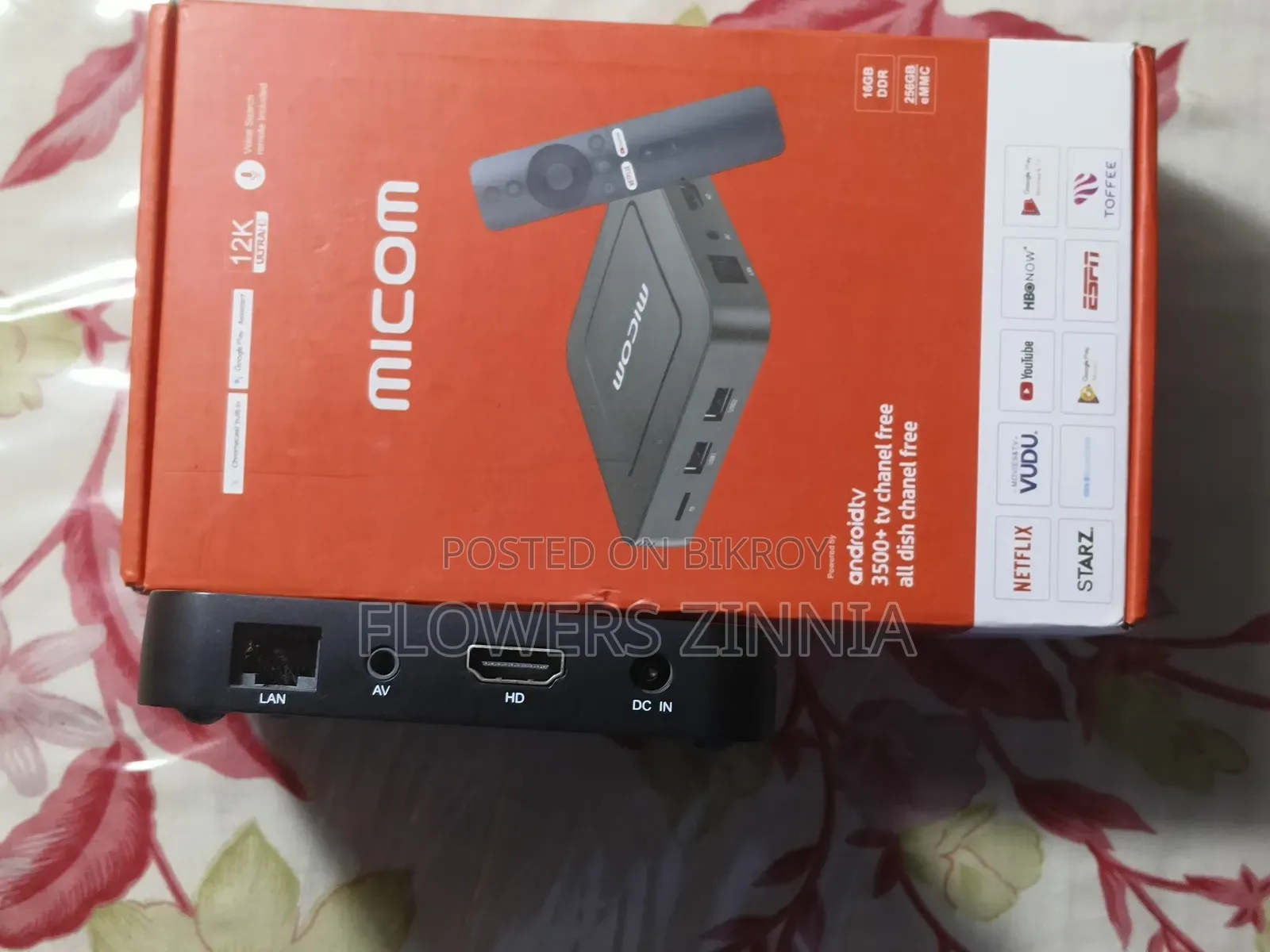 Micom Android Tv Box (16GB/256GB) With Sound Speaker Combo