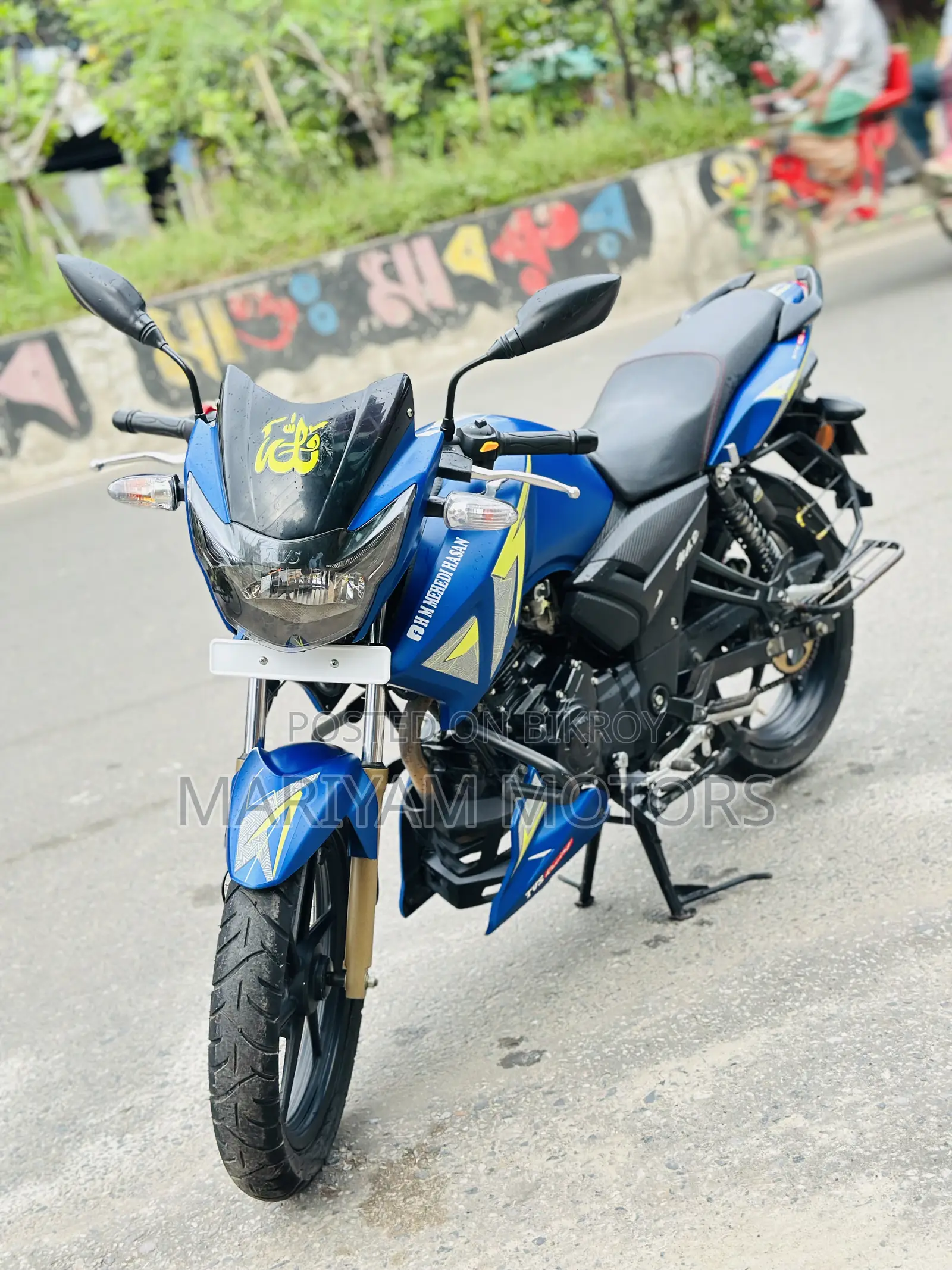 New TVS Apache RTR 160 2V 2025 Blue
