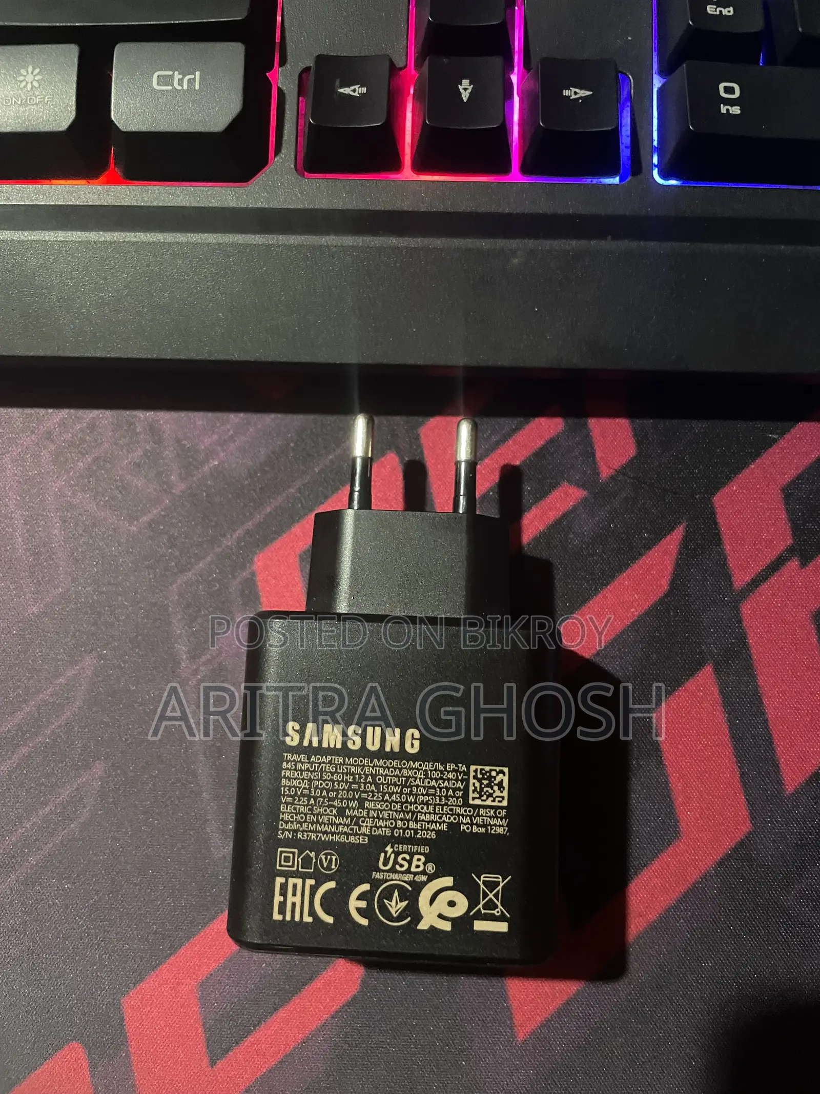 Samsung Adapter 45w Only 6 Times Charged