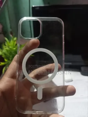 iPhone 15 White Transparent Back Cover