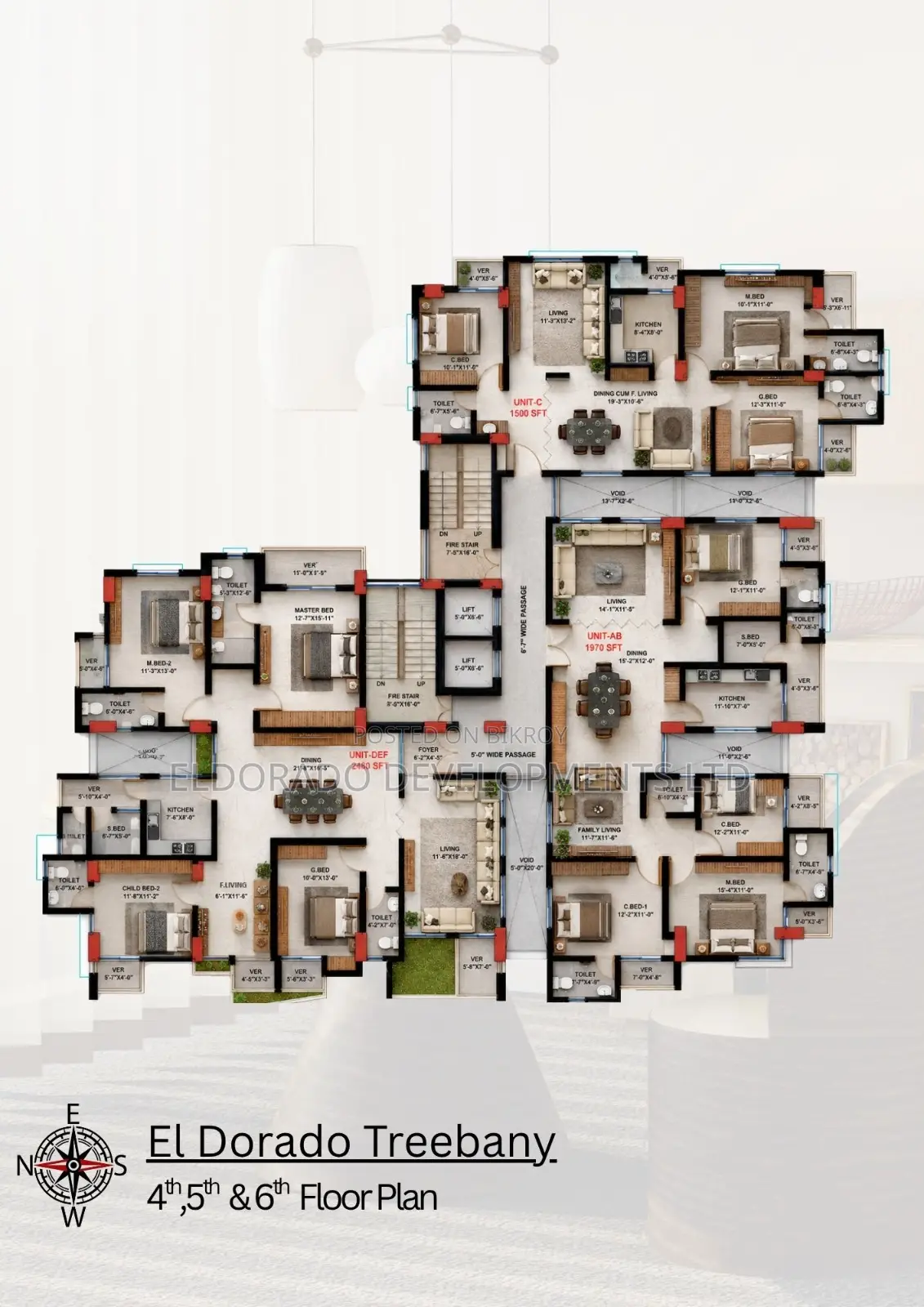 4-bedroom Apartment in Eldorado Treebany, Ramna for sale