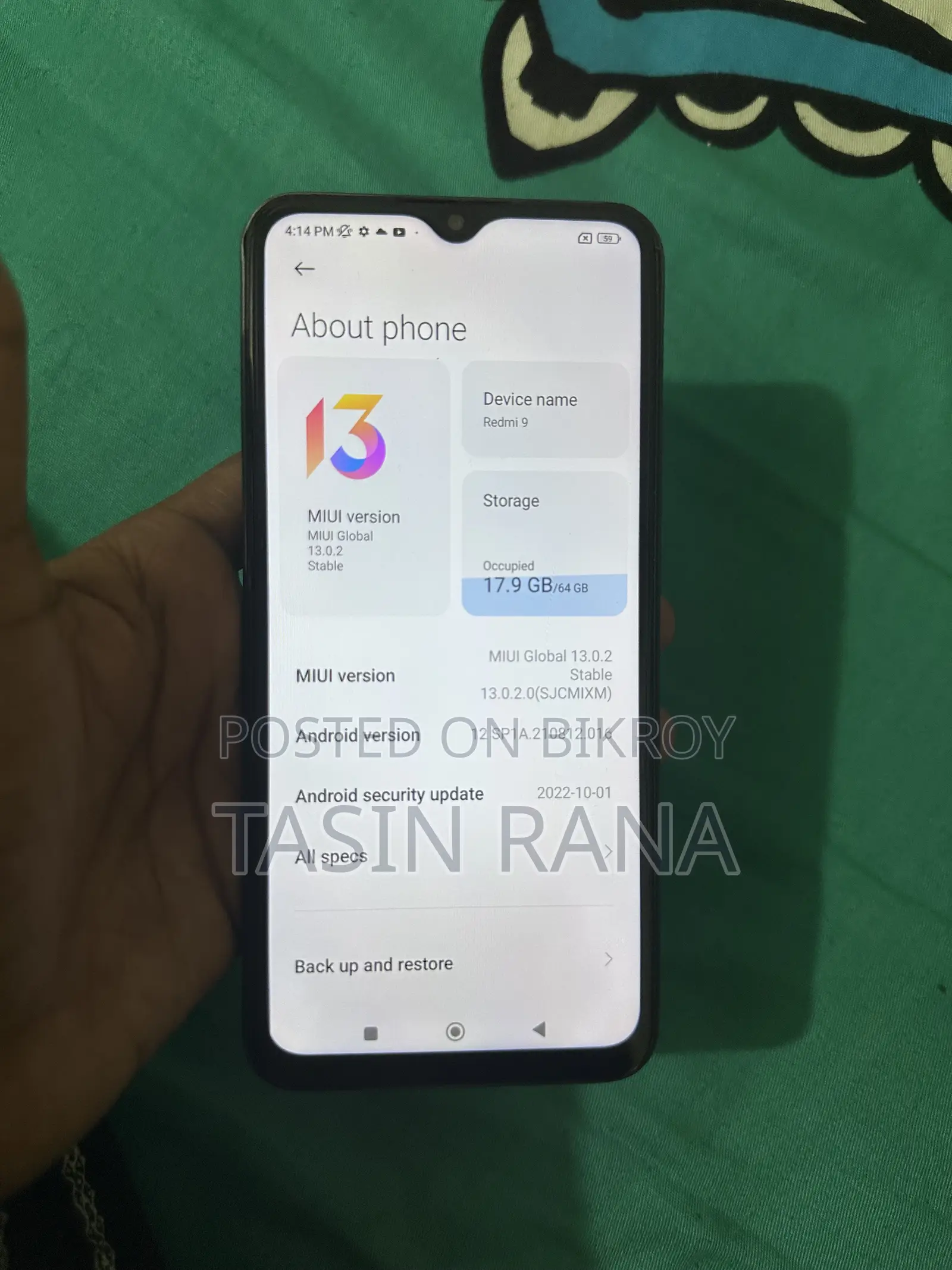 Xiaomi Redmi Note 9 64 GB Silver