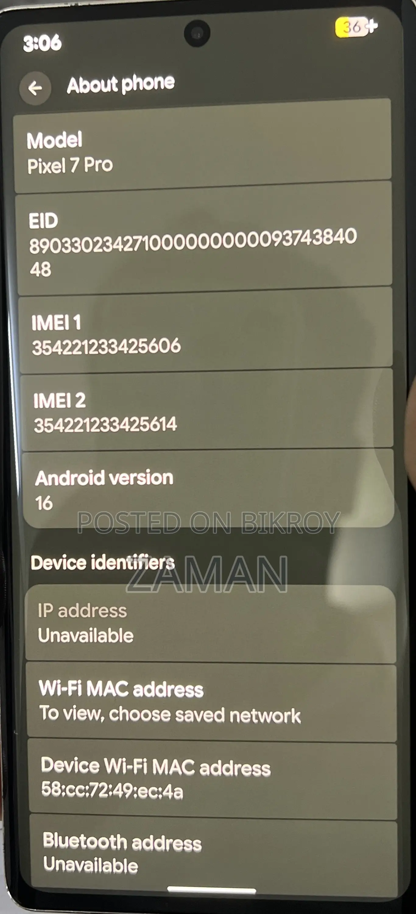 Google Pixel 7 Pro 128 GB Gray