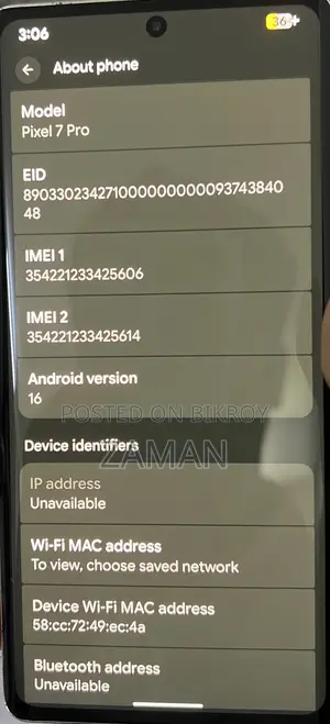 Google Pixel 7 Pro 128 GB Gray