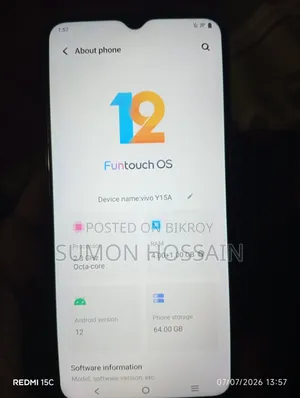 Vivo Y15 64 GB Blue
