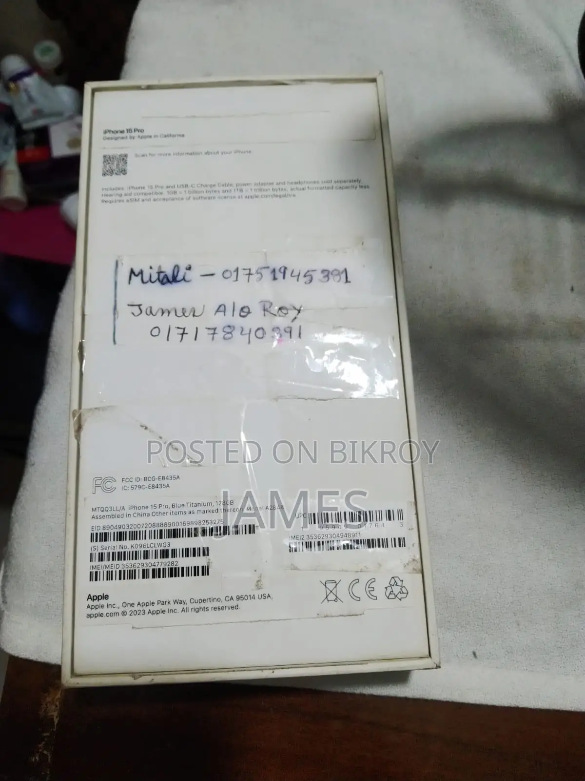 Apple iPhone 15 Pro 128 GB Blue