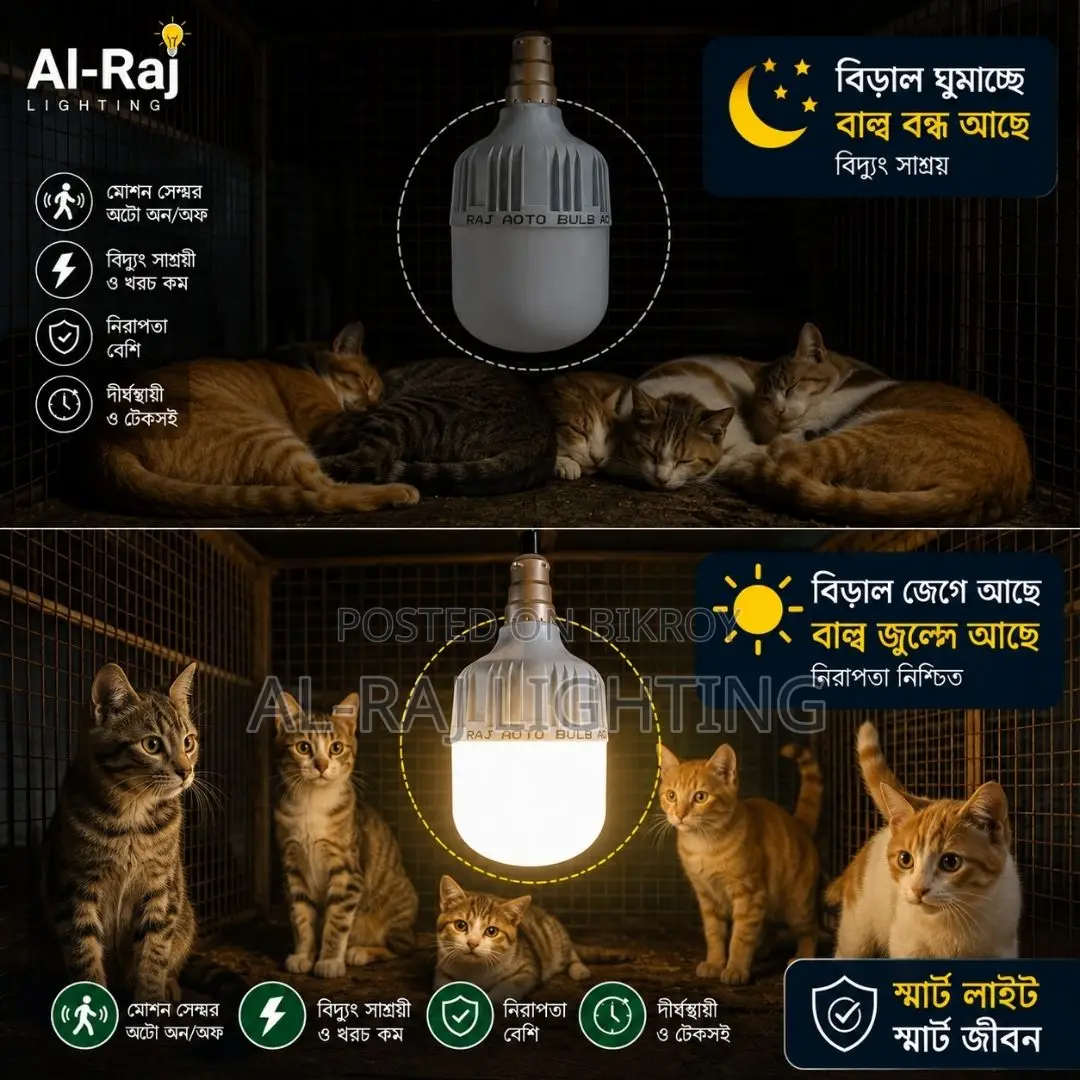 Motion Sensor Led Bulb for Pets House | Auto on Off Smart Light