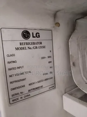 LG Refrigerator 60 Kg Model R134a
