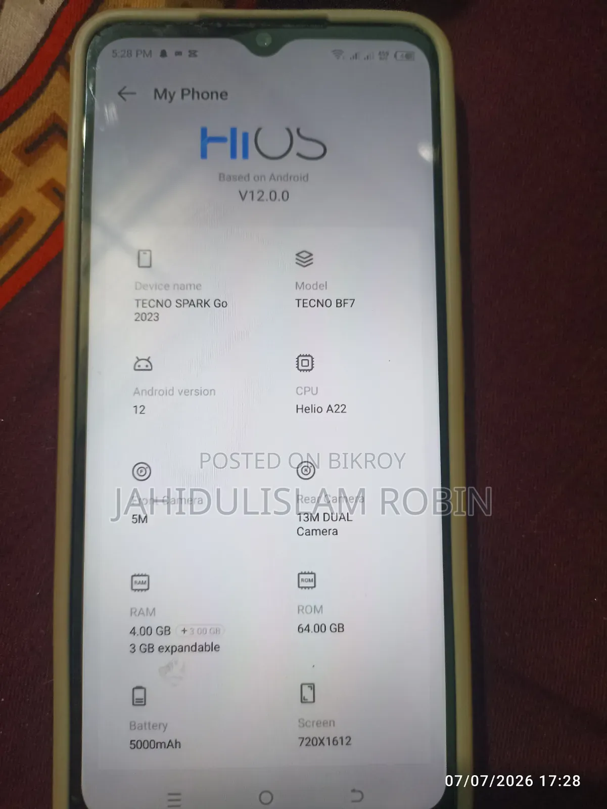 Tecno H5 4 GB Black