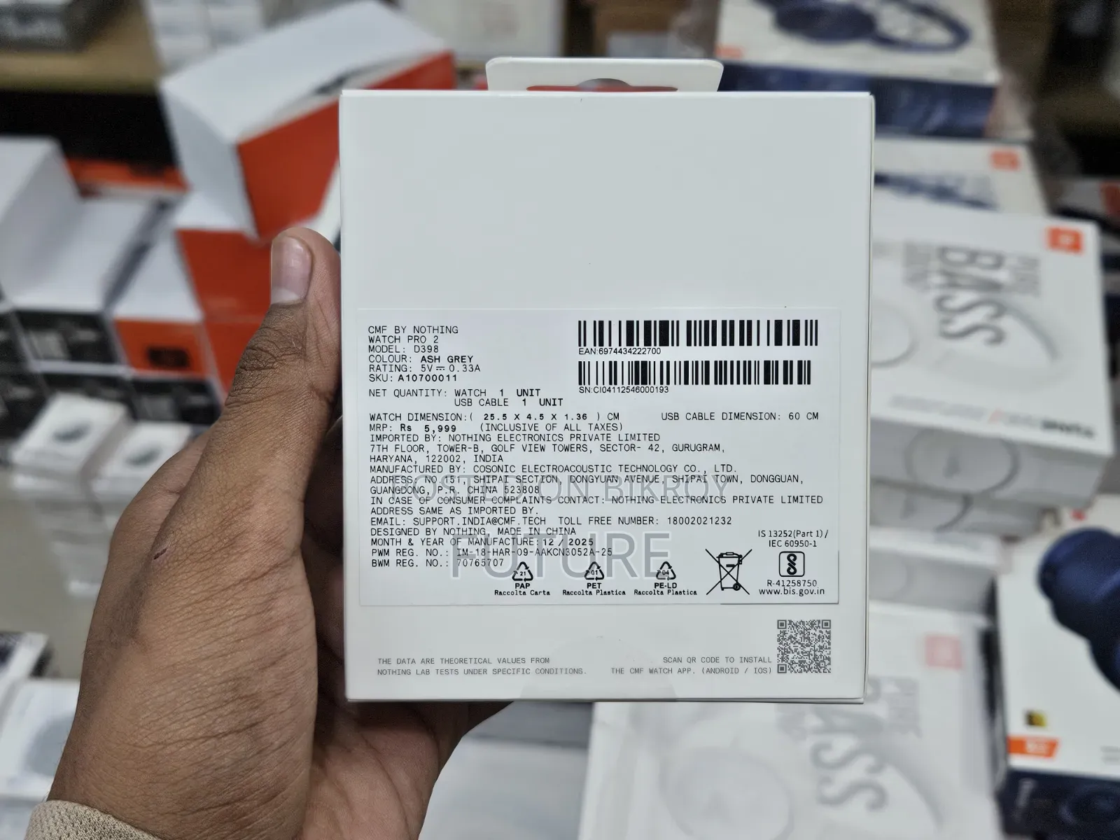 CMF by Nothing Watch Pro 2 স্মার্টওয়াচ (ডার্ক গ্রে)