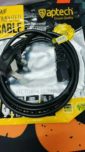 Aptech Power Cable 3 Pin Good Desktop.