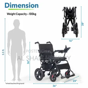 Electric Wheelchair (Battery Operated) 2025 Black