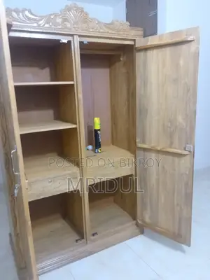 Premium Teak Wood Wardrobe with Carvings