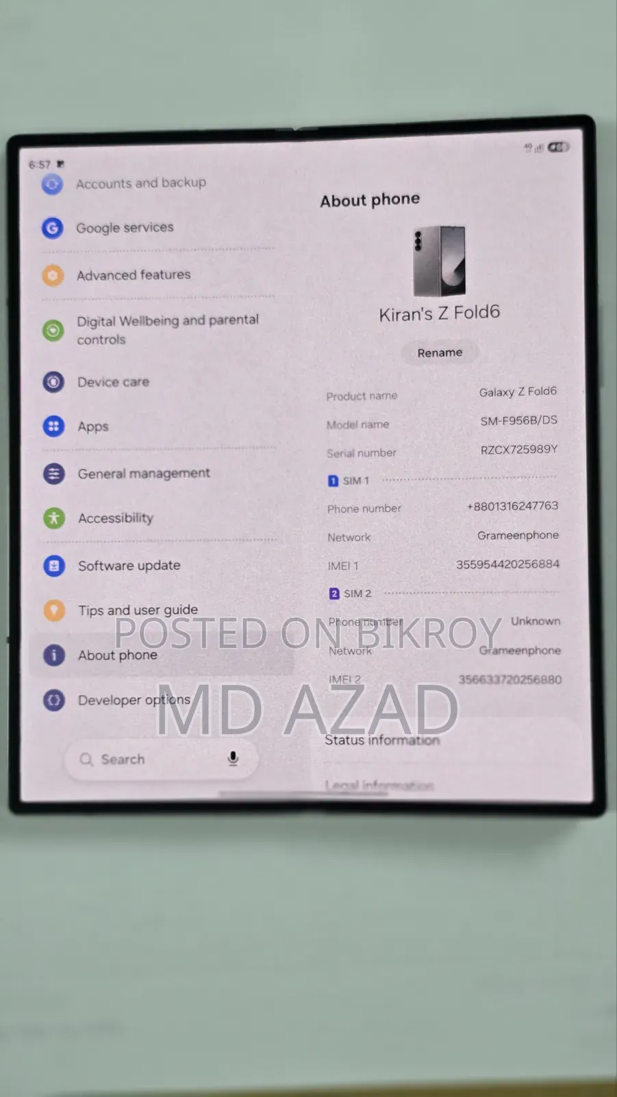 Samsung Galaxy Z Fold6 512 GB Silver