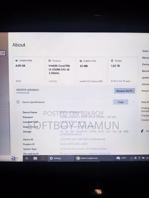 Laptop Sony 6GB Intel Core I3 SSD 128GB