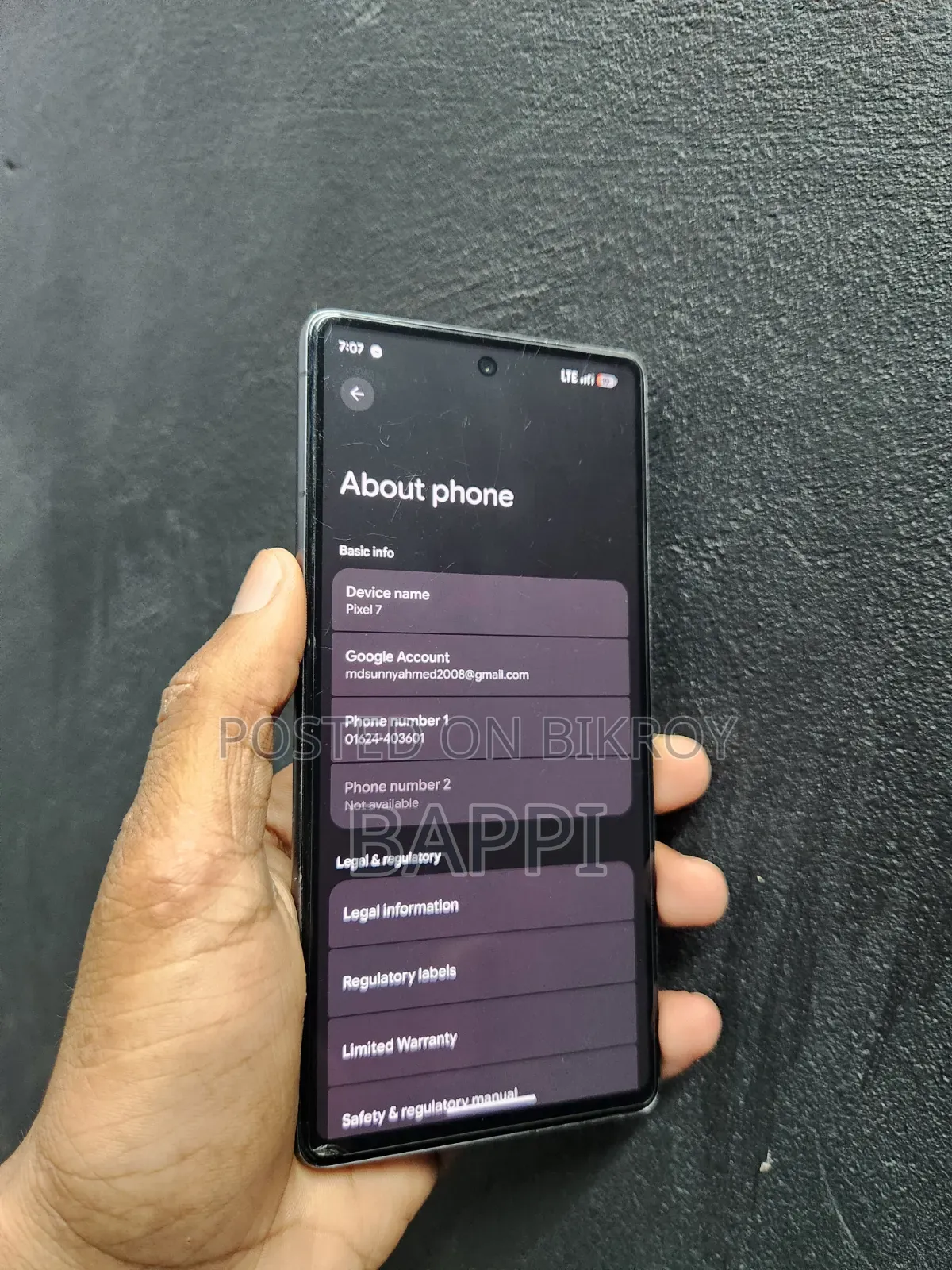 Google Pixel 7 128 GB Black