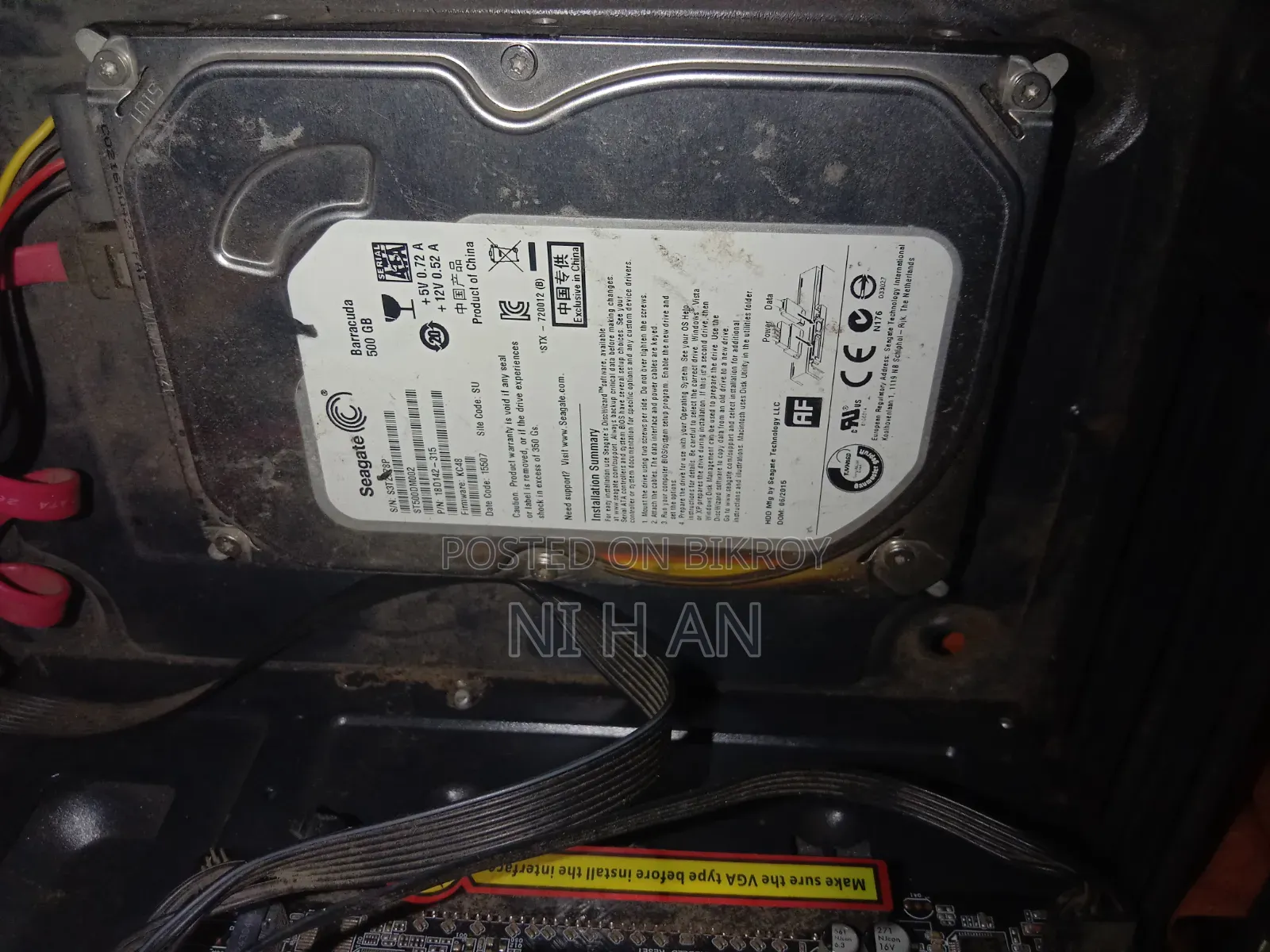 Desktop Computer 8GB Intel Core i3 HDD 500GB