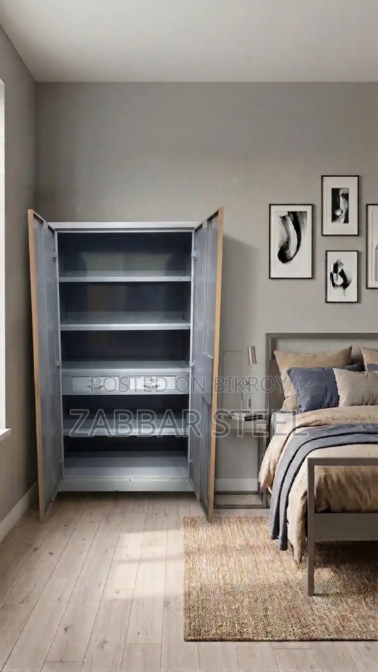 Two Door Steel Almirah – Modern Design, Maximum Storage