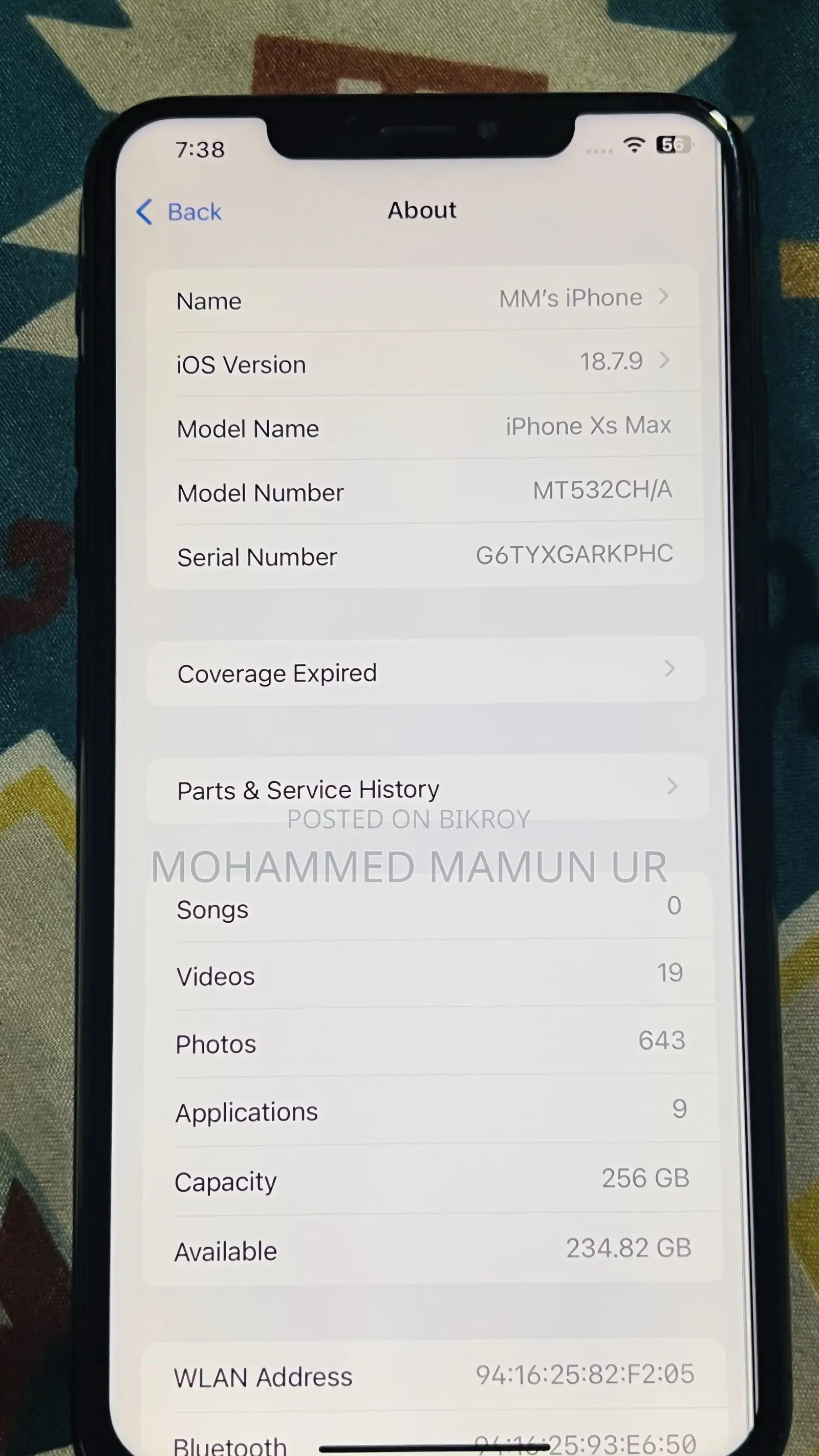Apple iPhone XS Max 256 GB Black