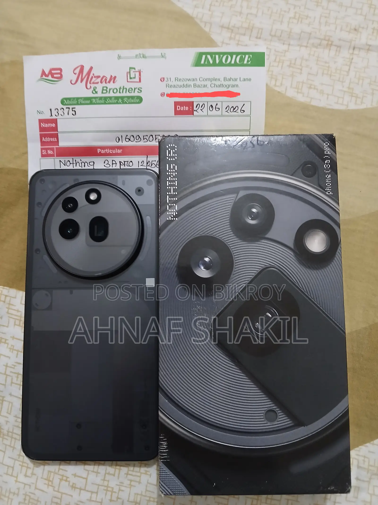 Nothing Phone 3a Pro 256 GB Black