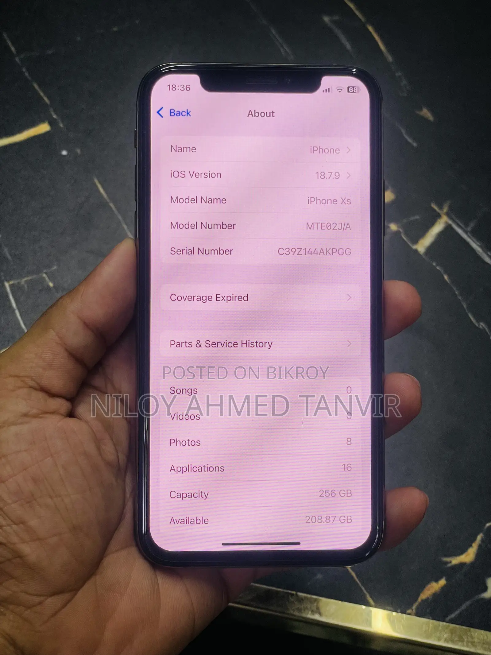 অ্যাপল আইফোন এক্সএস ২৫৬ জিবি গোল্ড