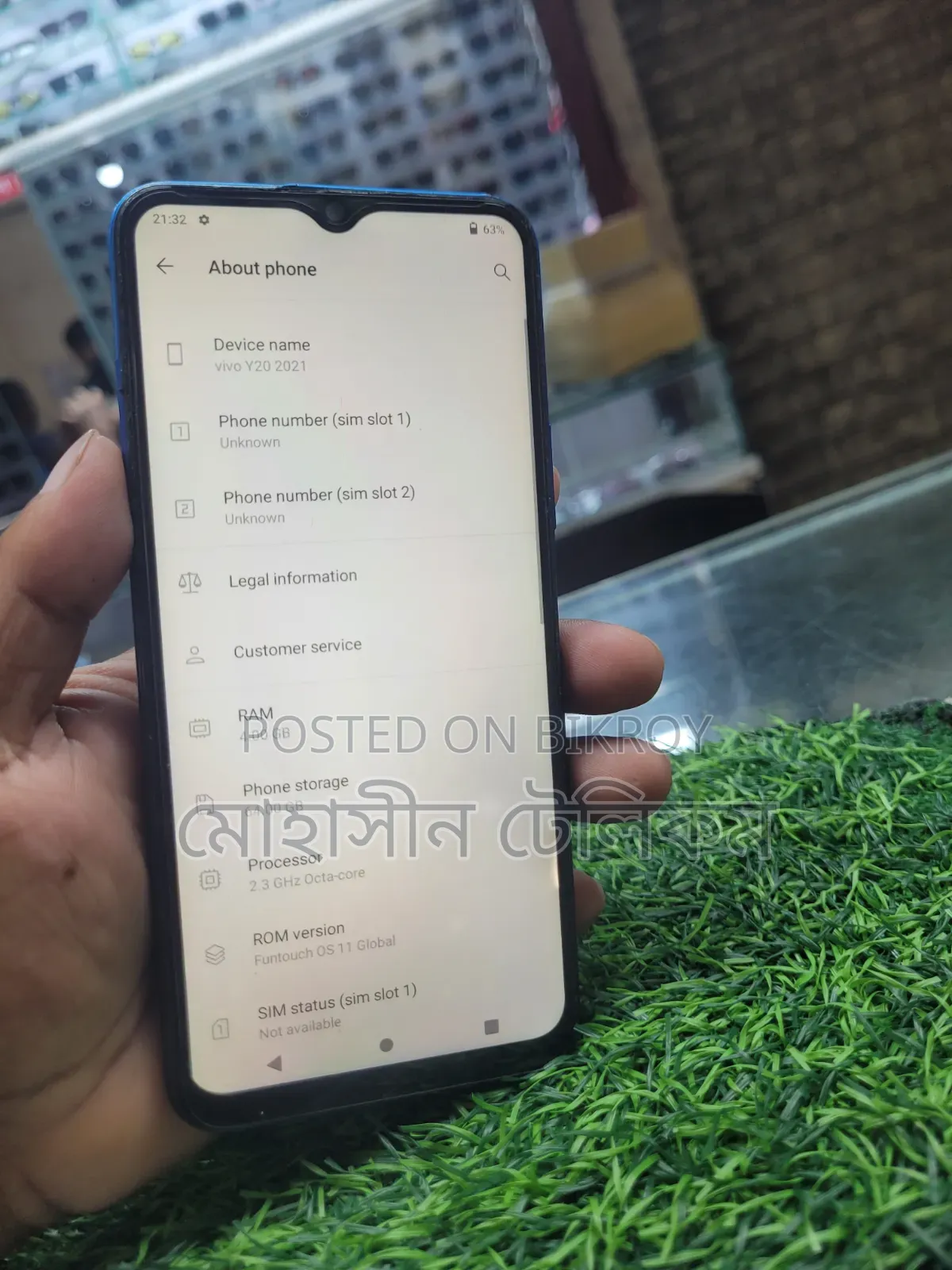Vivo Y20 64 GB Blue