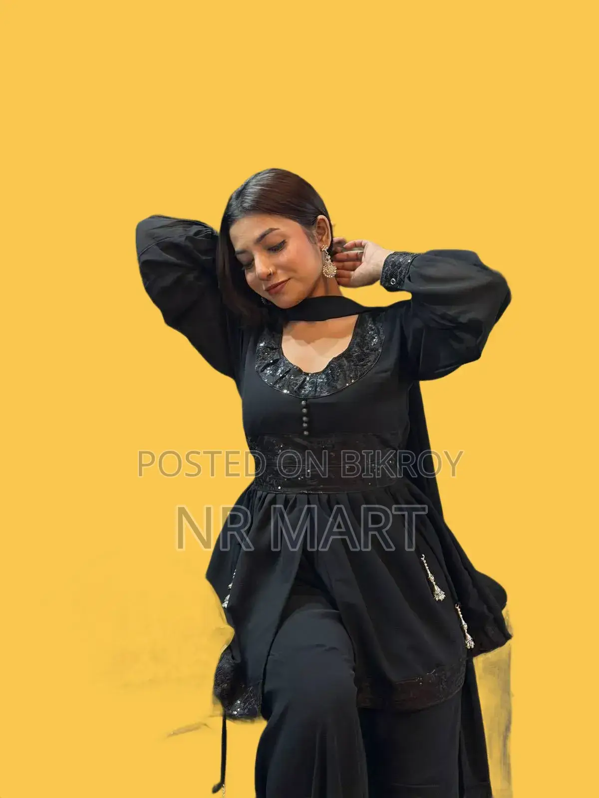 জর্জেট সিকুয়েন্স থ্রি পিস