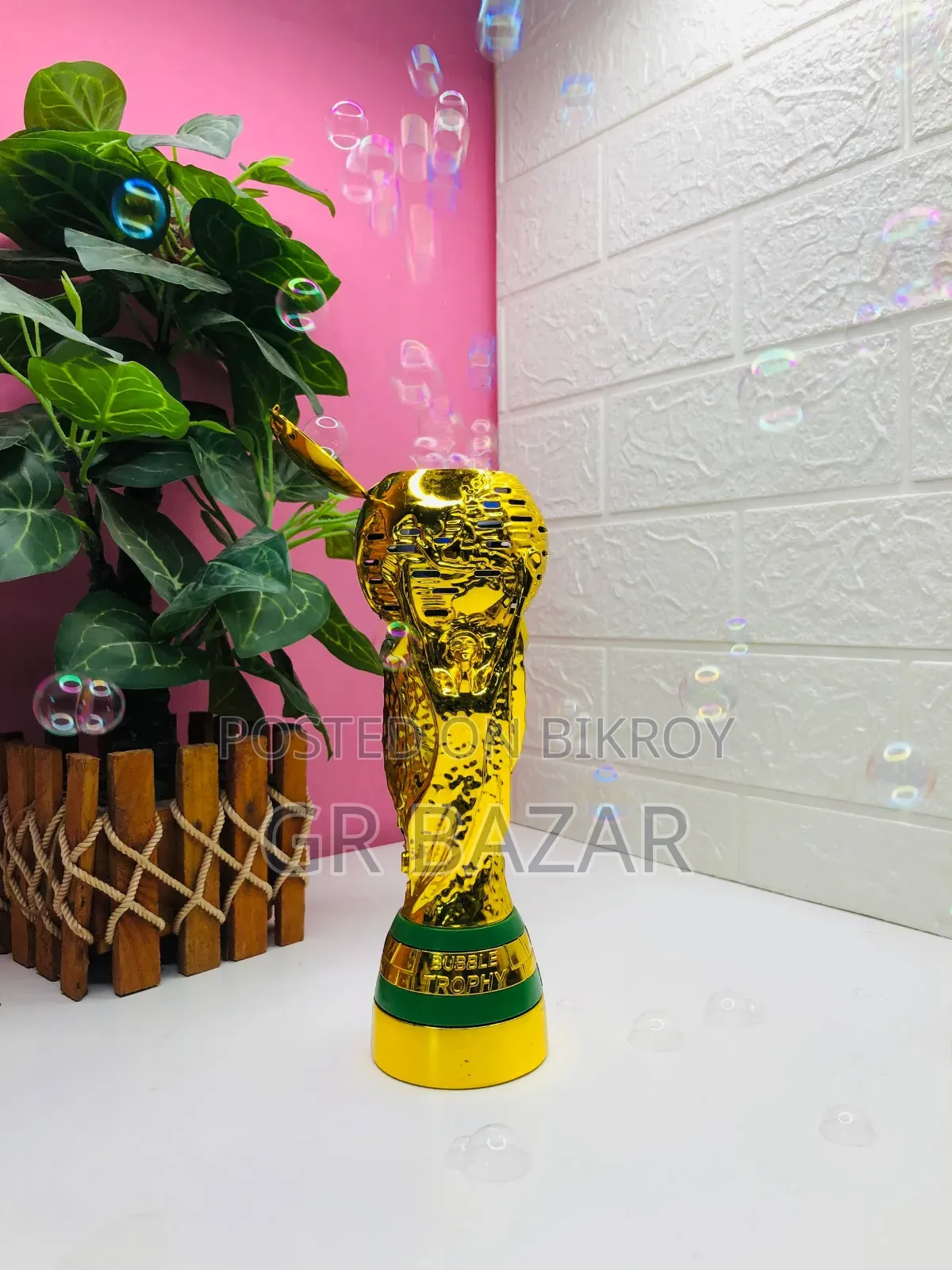 Bubble Electric Foam Blowing Trophy