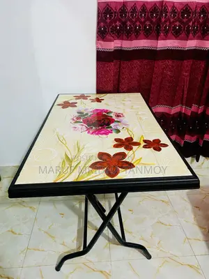 Plastic Folding Dining Table Print Floral