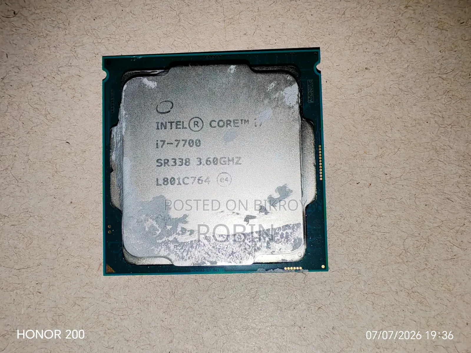 Intel Core I7 -7700 (3.60ghz)