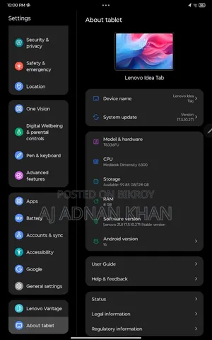 Lenovo Idea Tab 128 GB Gray