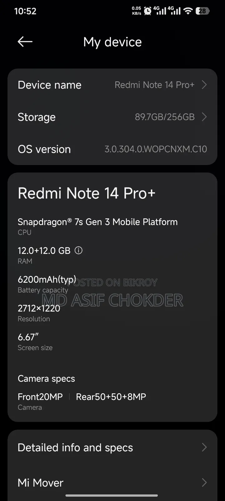 Xiaomi Redmi Note 14 Pro+ 5G 256 GB White