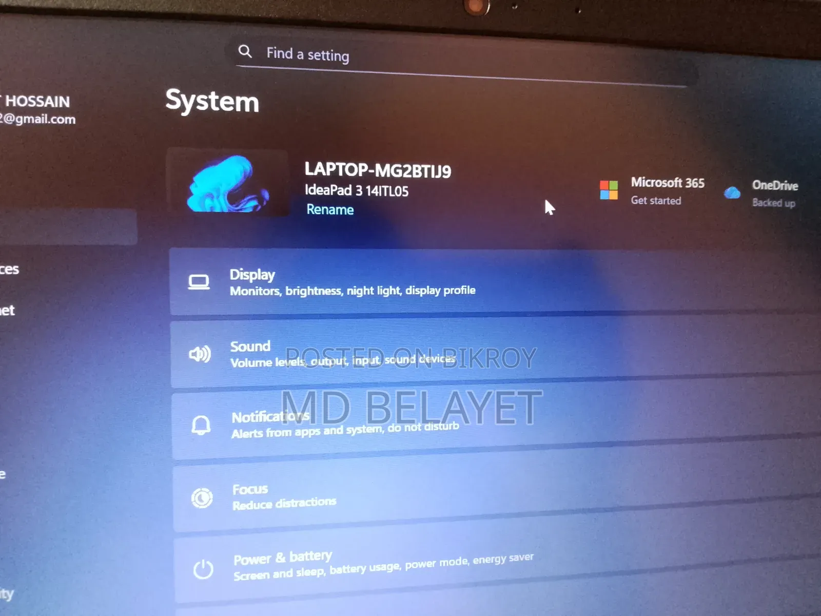 Laptop Lenovo Ideapad 3 4GB Intel Core I3 HDD+SSD 128GB