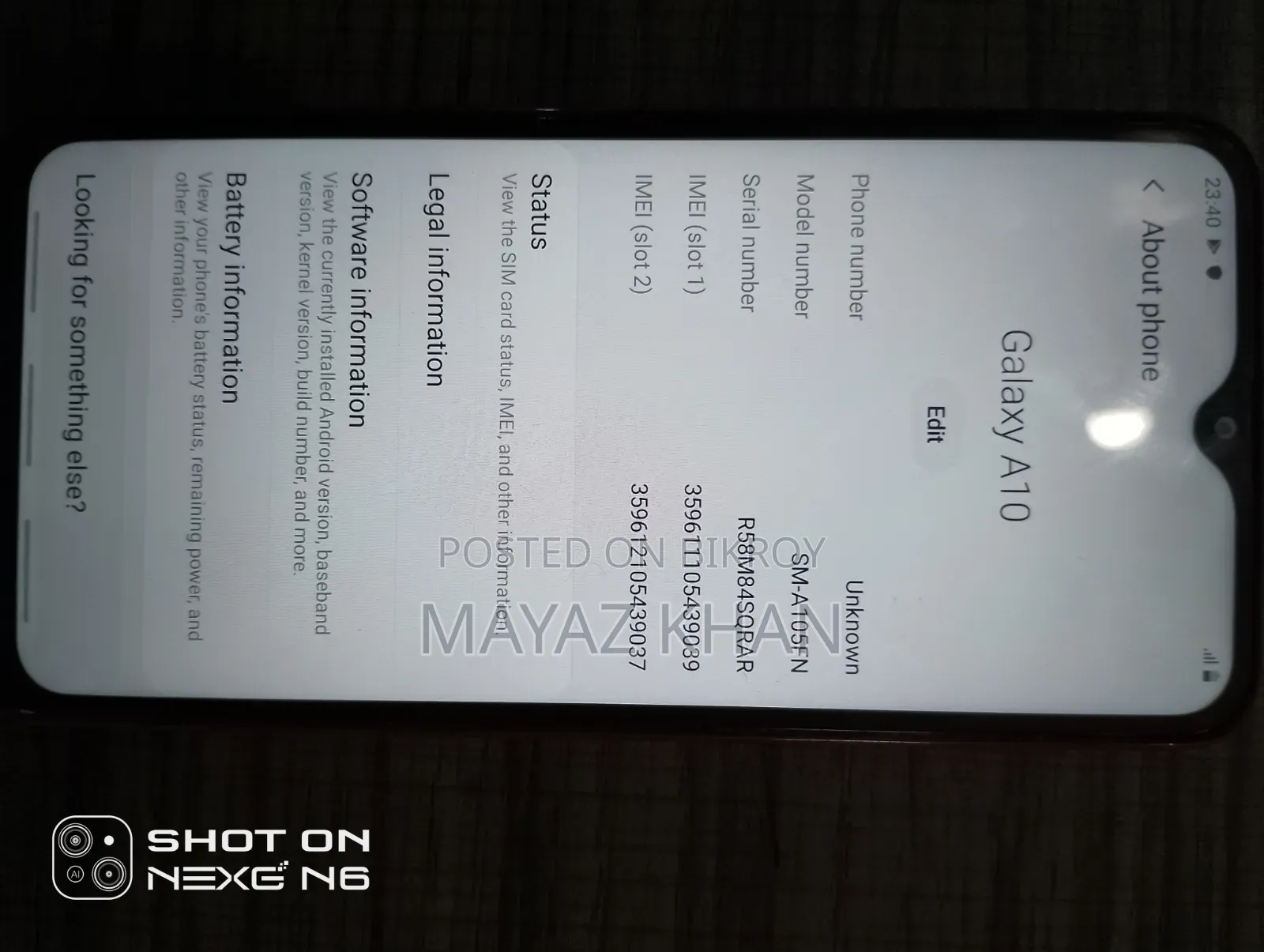 Samsung A10 32 GB Red