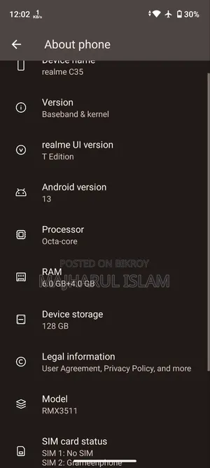 Realme C35 128 GB Blue