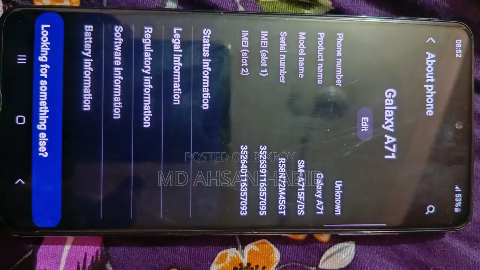 Samsung Galaxy A71 128 GB White